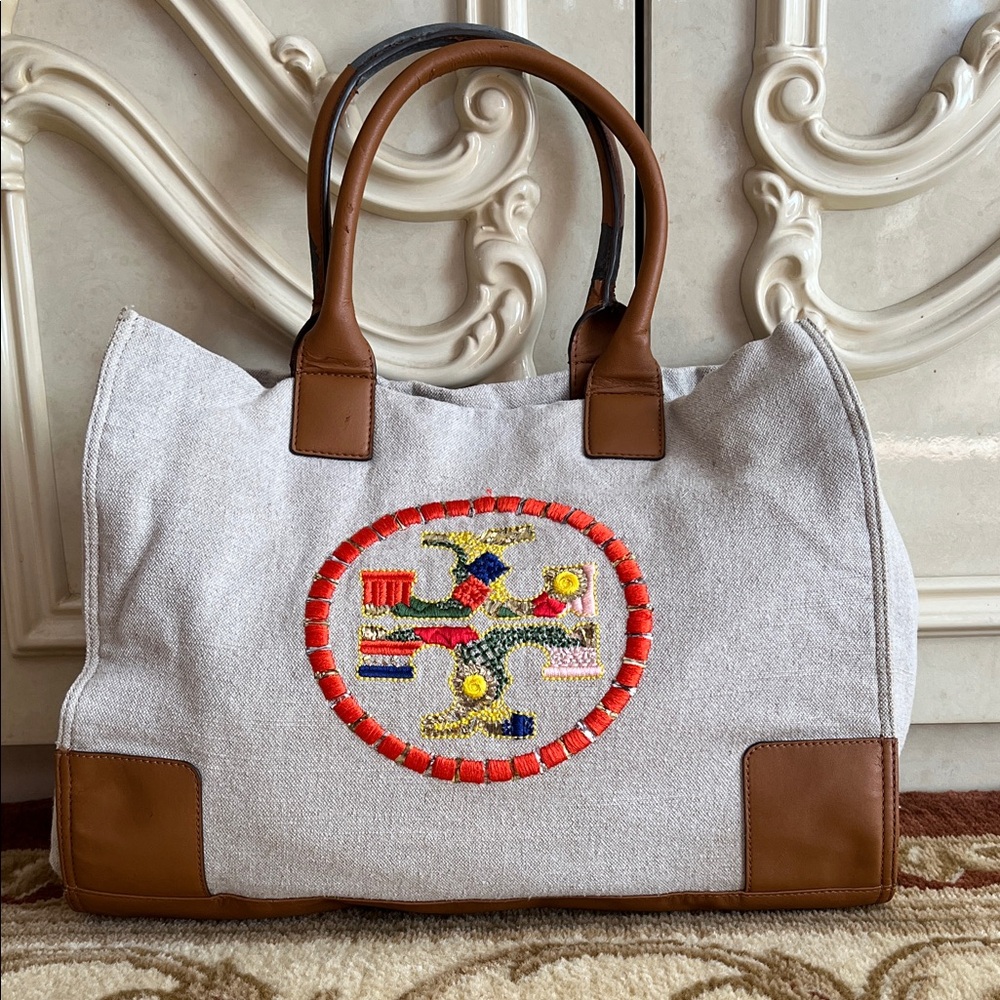 Tory Burch Embroidered Tote